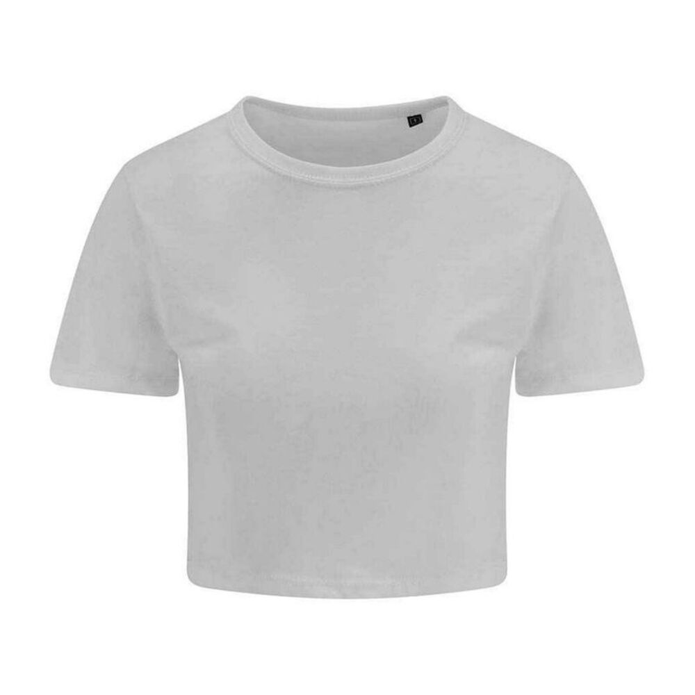 Awdis Womens/Ladies Girlie Cropped T-Shirt / Solid White